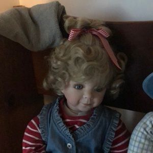 Porcelain lifelike doll girl